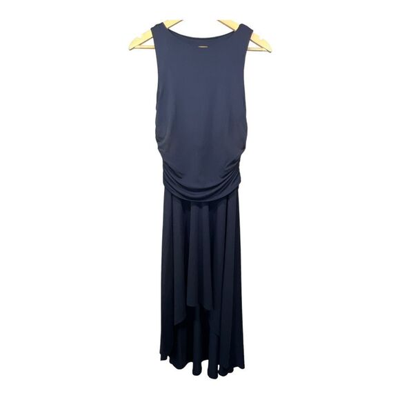 SUSANA MONACO Women’s Sleeveless Ruched High Low Hem Dress Blue Size Small - Picture 1 of 14